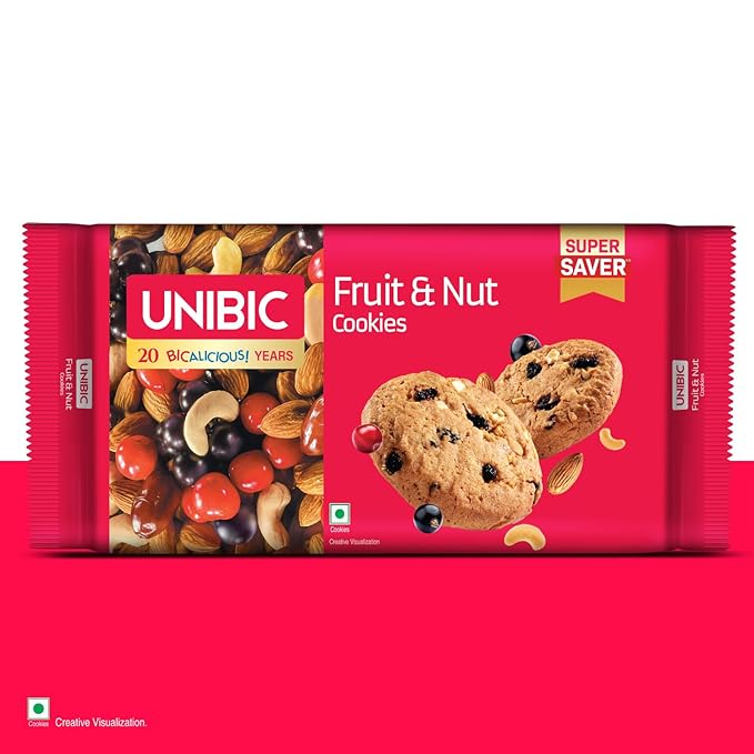 UNIBIC Cookies, Fruit & Nut Cookies, 450/500 g | Fruit Biscuits | Fruit and Nut Biscuits.