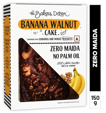 The Baker's Dozen Zero Mainda Banana Walnut Cake | Zero Palm Oil |( 150g)