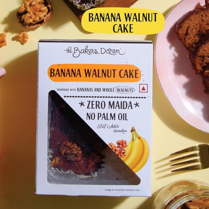 The Baker's Dozen Zero Mainda Banana Walnut Cake | Zero Palm Oil |( 150g)