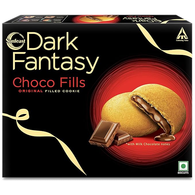 Sunfeast Dark Fantasy Choco Fills, 460g Original Filled Cookies with Choco Crème | Perfect Snack